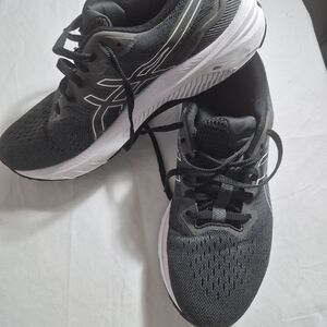 ASICS Black and White Running Shoes